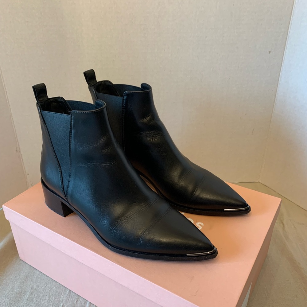 Acne Studios Jensen Boots Black Leather Size 38 - Picture 5 of 7